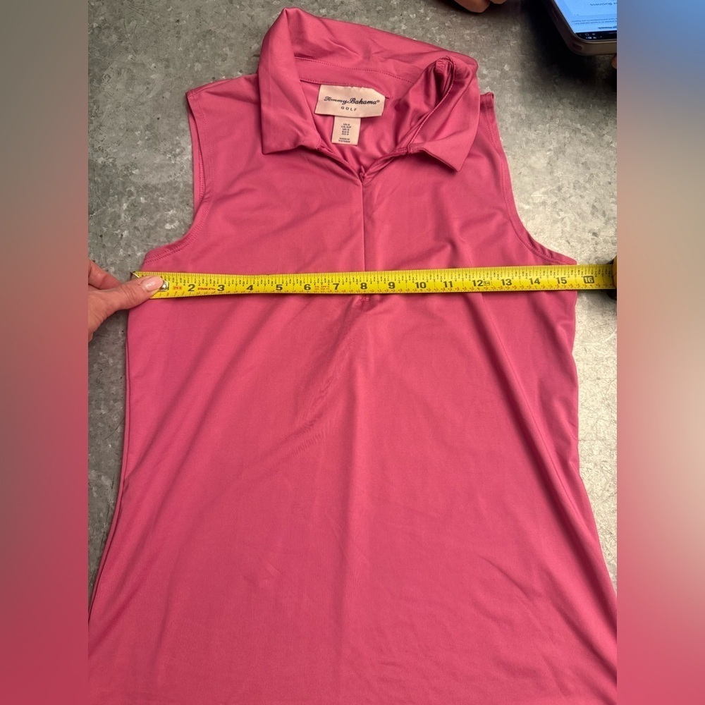 Tommy Bahama golf Vibrant Pink Sleeveless Blouse - Picture 6 of 7
